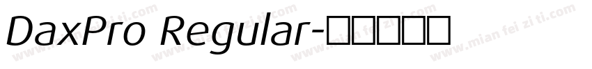 DaxPro Regular字体转换